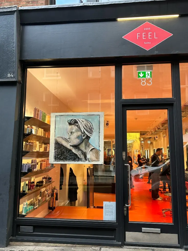 The Feel Soho shopfront on Berwick Street during the Allure exhibition